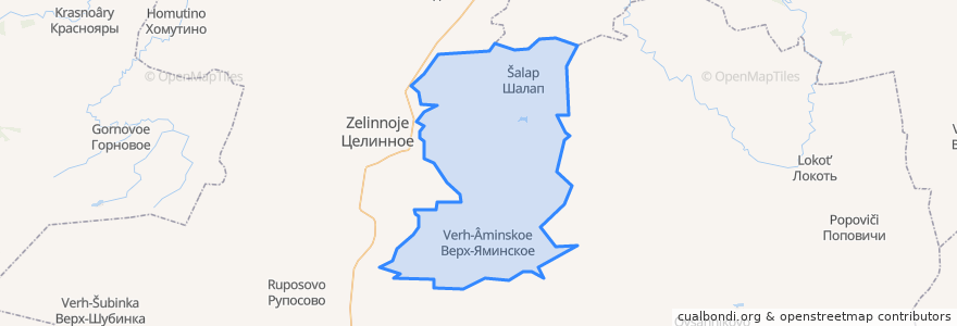 Mapa de ubicacion de Шалапский сельсовет.