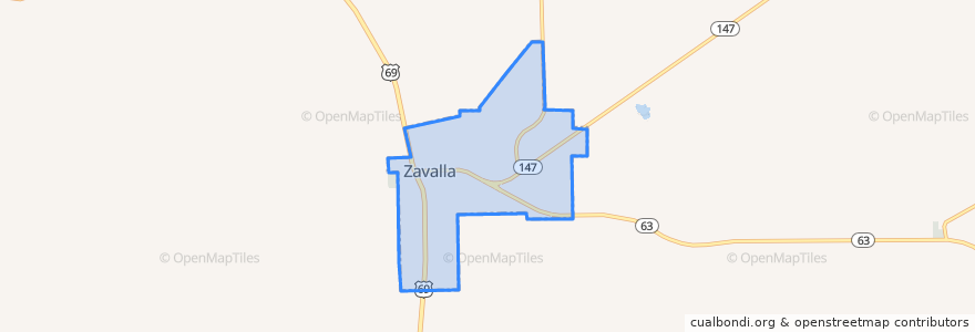 Mapa de ubicacion de Zavalla.