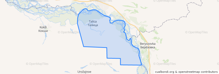 Mapa de ubicacion de Талицкий сельсовет.