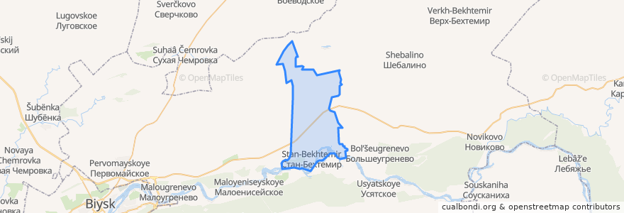 Mapa de ubicacion de Калининский сельсовет.