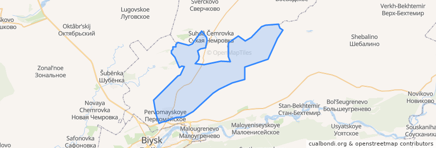 Mapa de ubicacion de Первомайский сельсовет.