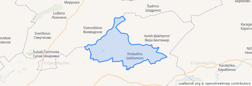 Mapa de ubicacion de Шебалинский сельсовет.