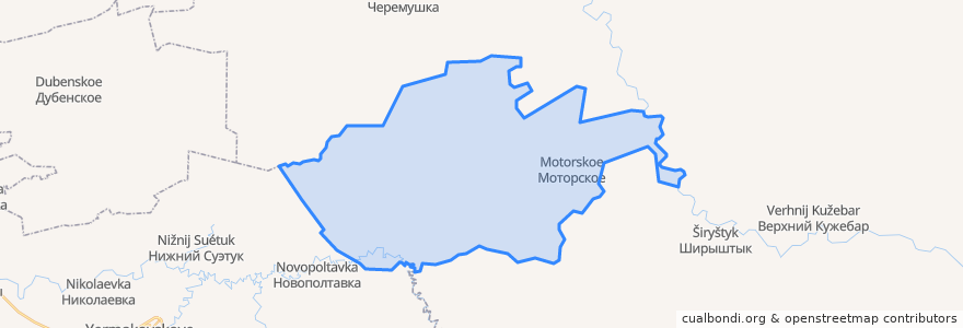 Mapa de ubicacion de Моторский сельсовет.