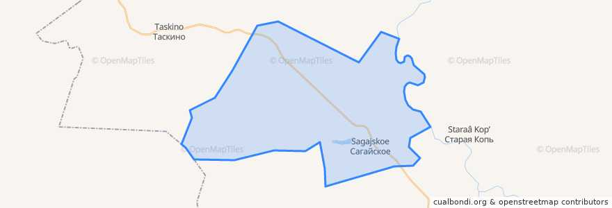 Mapa de ubicacion de Сагайский сельсовет.