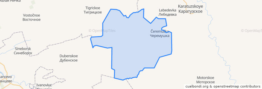 Mapa de ubicacion de Черёмушинский сельсовет.