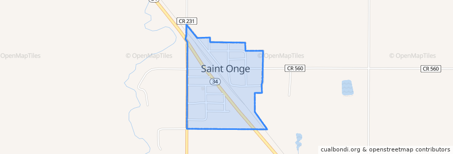 Mapa de ubicacion de Saint Onge.