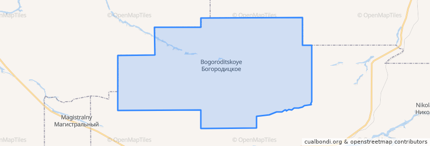 Mapa de ubicacion de Богородицкое сельское поселение.