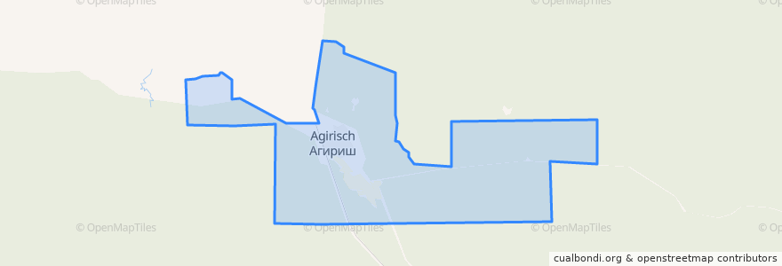 Mapa de ubicacion de городское поселение Агириш.