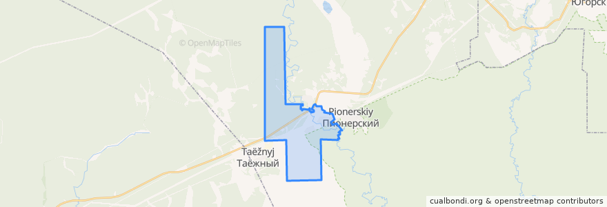 Mapa de ubicacion de городское поселение Малиновский.