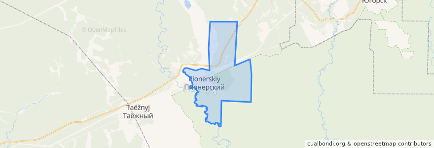 Mapa de ubicacion de городское поселение Пионерский.