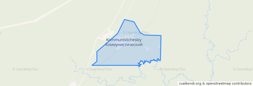 Mapa de ubicacion de городское поселение Коммунистический.