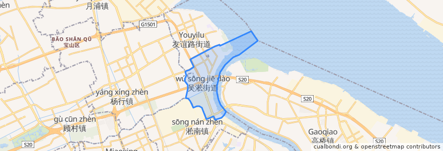 Mapa de ubicacion de 吴淞街道.