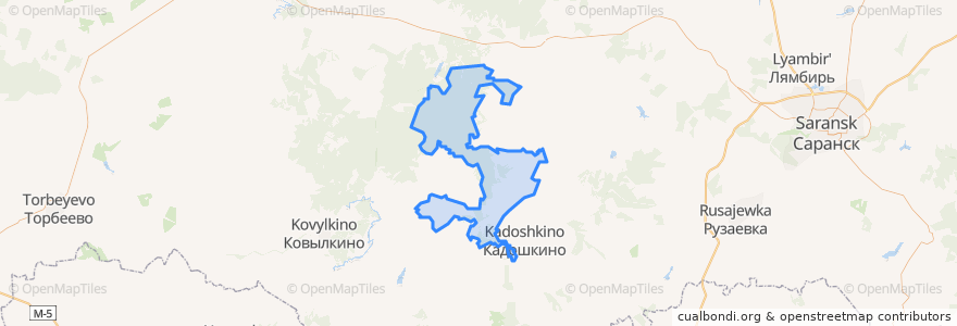 Mapa de ubicacion de Пушкинское сельское поселение.