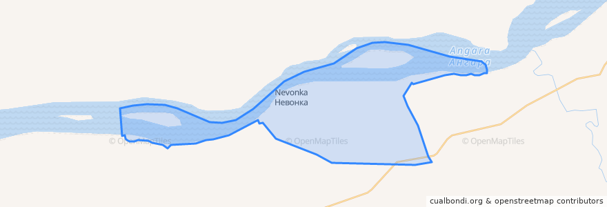 Mapa de ubicacion de Невонский сельсовет.