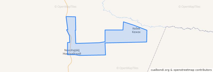 Mapa de ubicacion de Новохайский сельсовет.