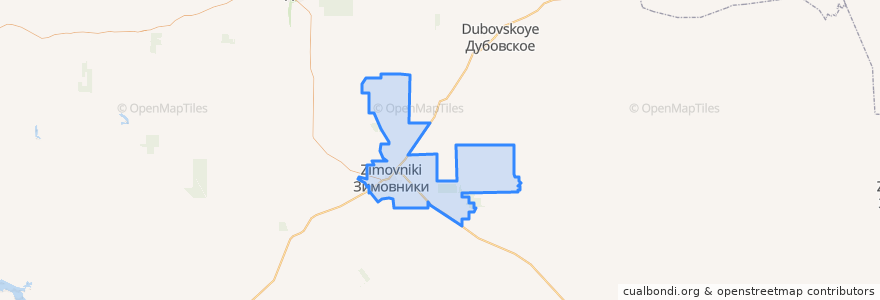 Mapa de ubicacion de Зимовниковское сельское поселение.