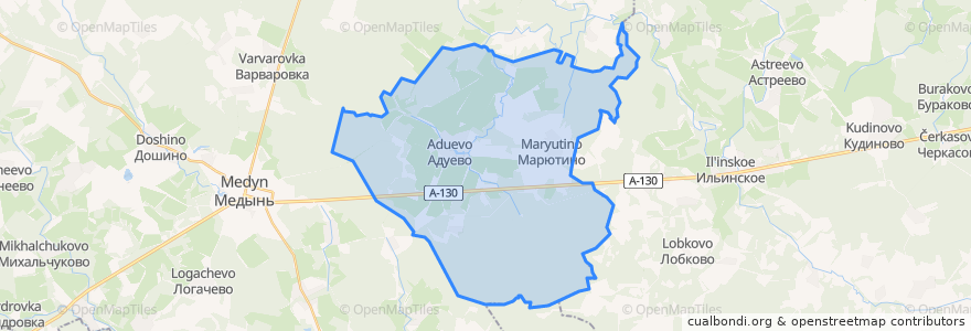 Mapa de ubicacion de сельское поселение Село Адуево.