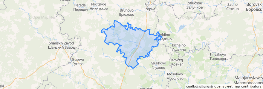 Mapa de ubicacion de сельское поселение Село Кременское.