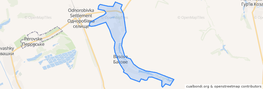 Mapa de ubicacion de Басове.