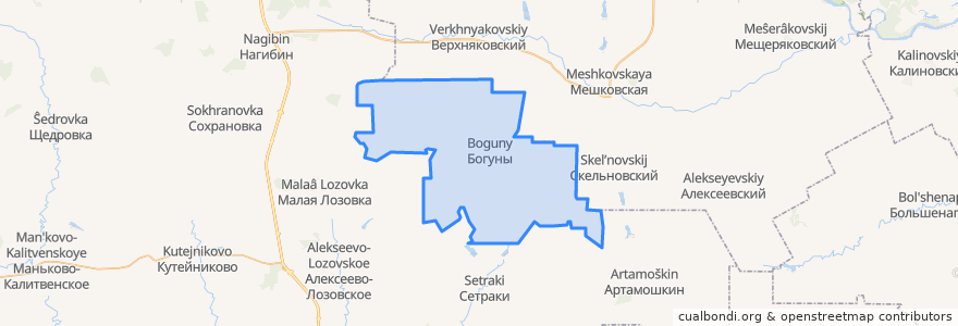 Mapa de ubicacion de Зубрилинское сельское поселение.