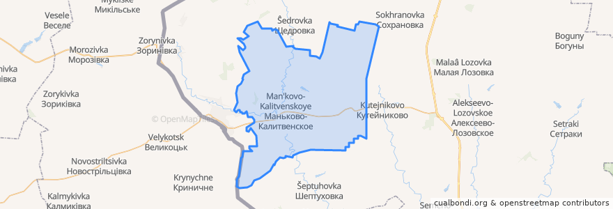 Mapa de ubicacion de Маньковское сельское поселение.