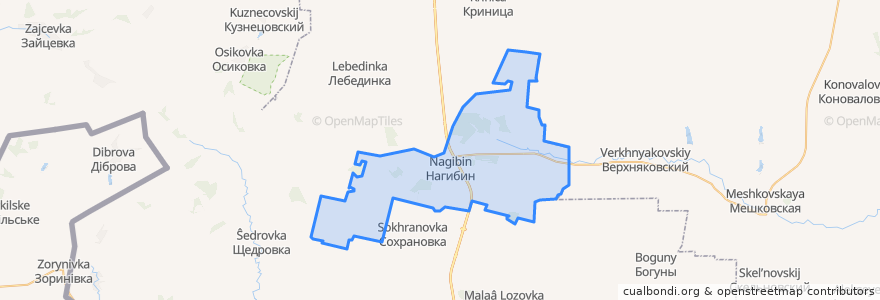 Mapa de ubicacion de Нагибинское сельское поселение.