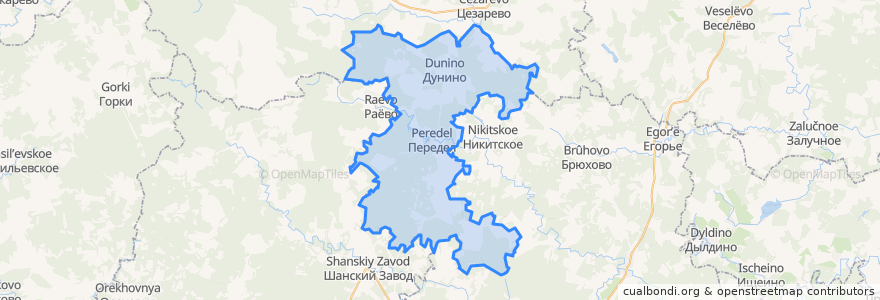 Mapa de ubicacion de сельское поселение Село Передел.