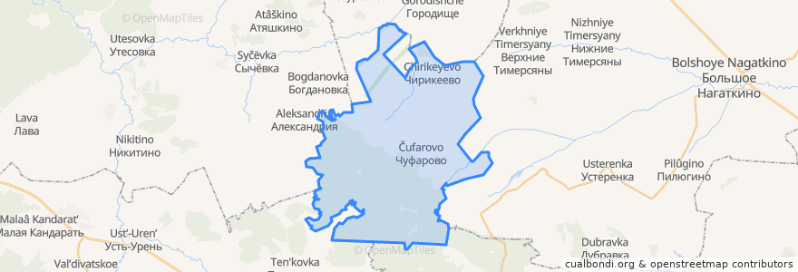 Mapa de ubicacion de Старомаклаушинское сельское поселение.
