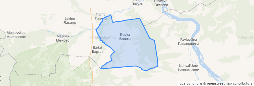 Mapa de ubicacion de Еловский сельсовет.