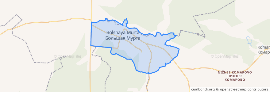 Mapa de ubicacion de городское поселение Большая Мурта.