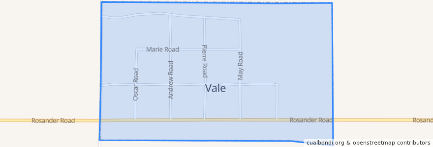 Mapa de ubicacion de Vale.