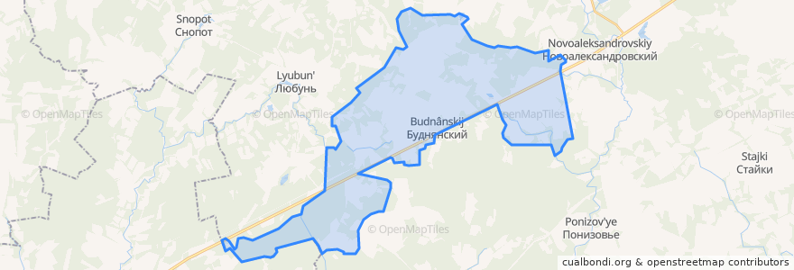 Mapa de ubicacion de сельское поселение Село Буднянский.