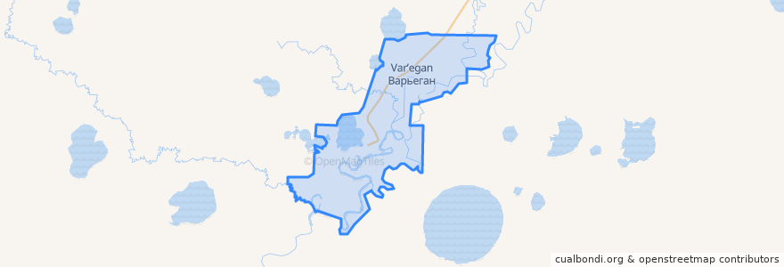 Mapa de ubicacion de городское поселение Новоаганск.