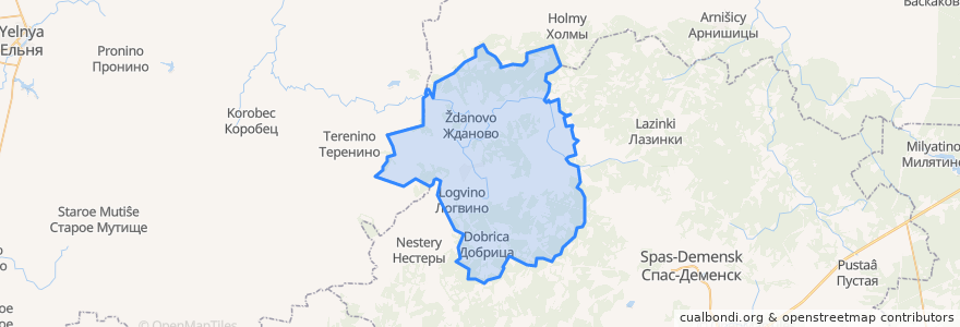 Mapa de ubicacion de сельское поселение Село Павлиново.