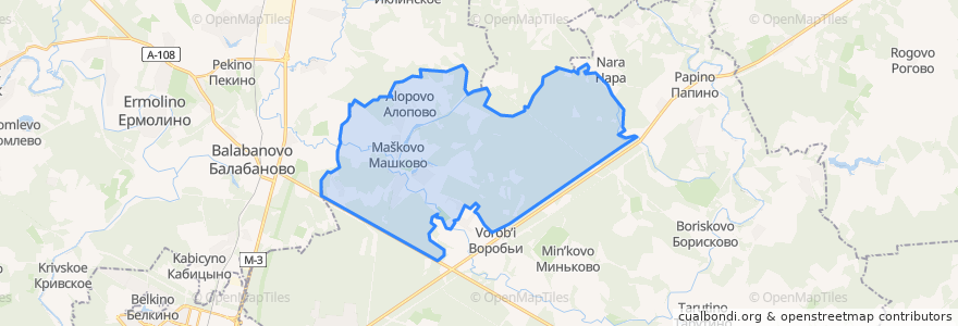 Mapa de ubicacion de сельское поселение Село Совхоз "Победа".