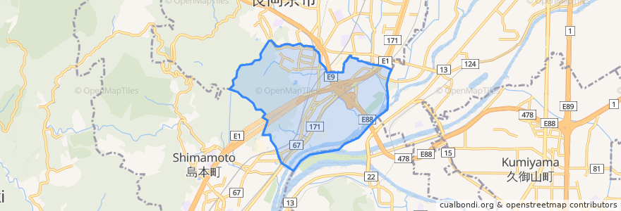 Mapa de ubicacion de 大山崎町.