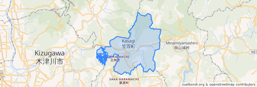 Mapa de ubicacion de Kasagi.