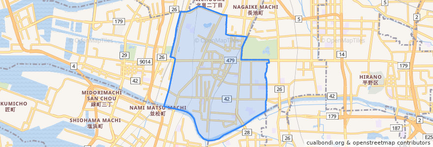 Mapa de ubicacion de 住吉区.