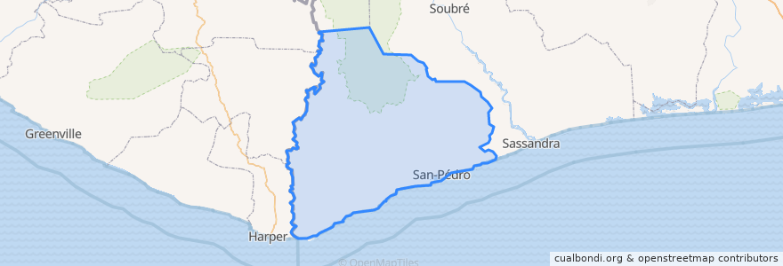 Mapa de ubicacion de San Pedro.