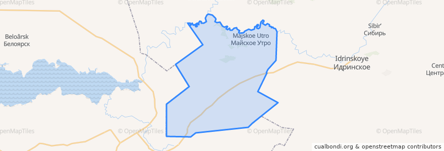 Mapa de ubicacion de Майский сельсовет.