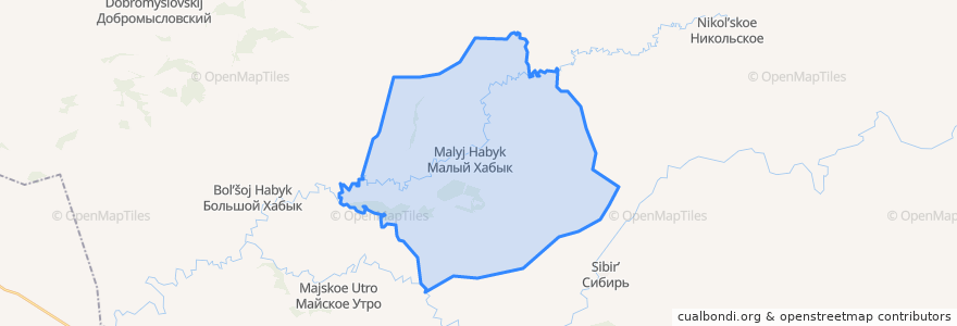 Mapa de ubicacion de Малохабыкский сельсовет.