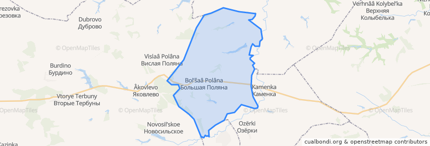 Mapa de ubicacion de Большеполянский сельсовет.