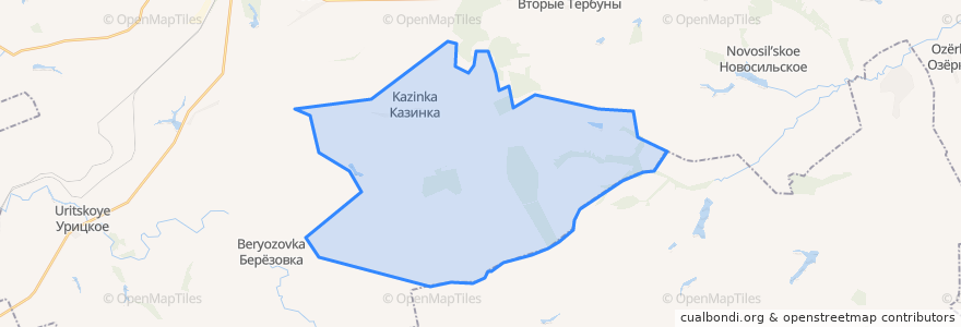 Mapa de ubicacion de Казинский сельсовет.