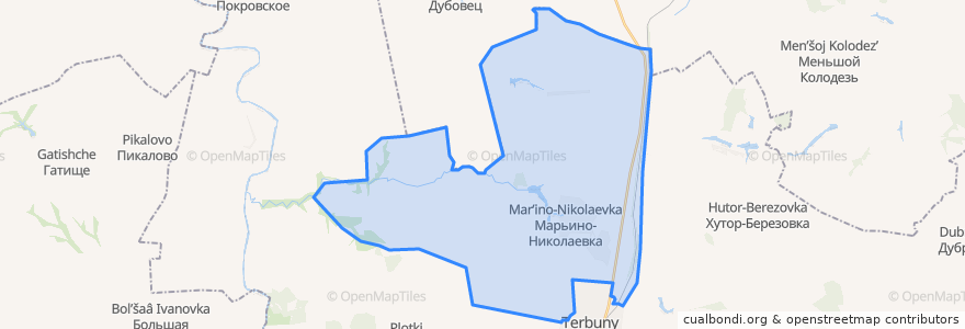 Mapa de ubicacion de Кургано-Головинский сельсовет.