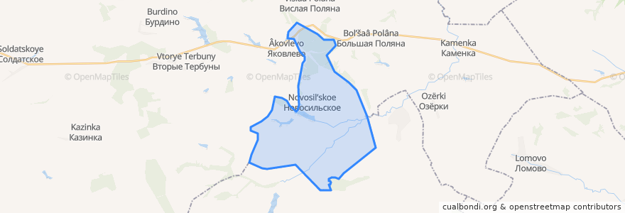 Mapa de ubicacion de Новосильский сельсовет.