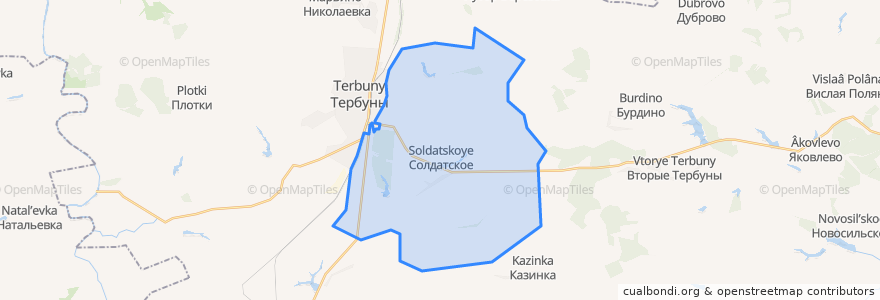 Mapa de ubicacion de Солдатский сельсовет.