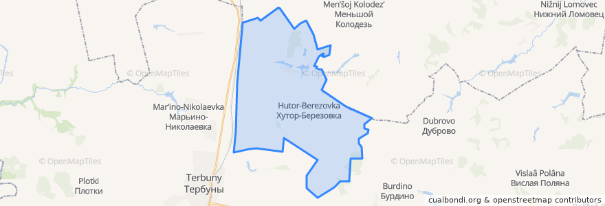 Mapa de ubicacion de Тульский сельсовет.