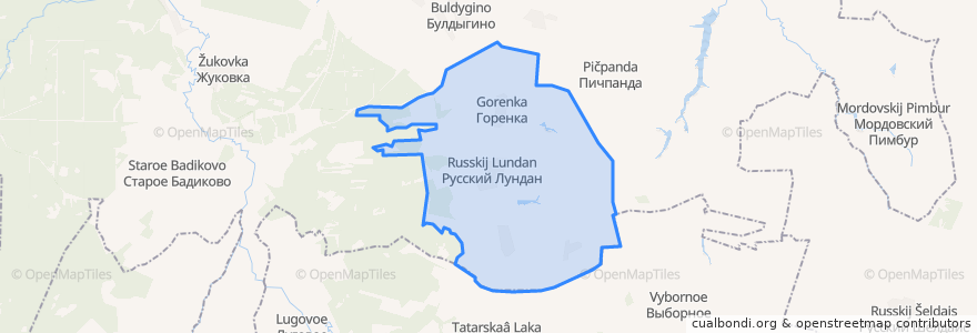 Mapa de ubicacion de Горенское сельское поселение.