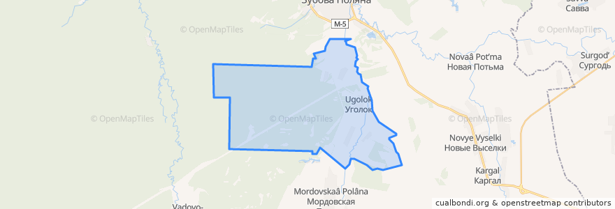 Mapa de ubicacion de Уголковское сельское поселение.