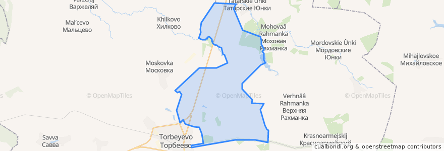 Mapa de ubicacion de Жуковское сельское поселение.